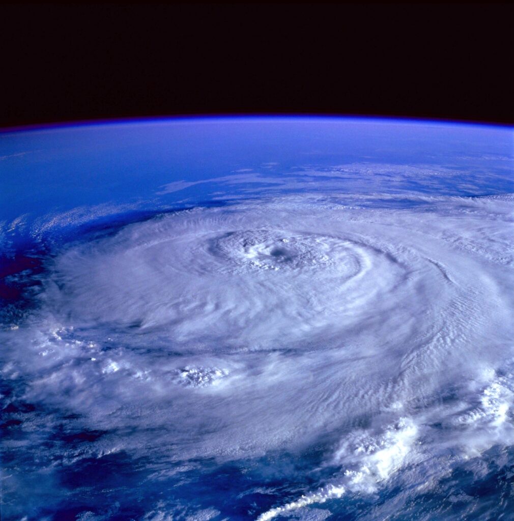 Photo of a hurricane satellite image
